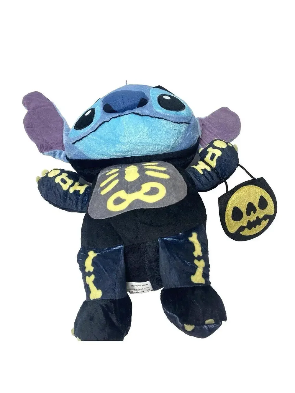 Lilo and Stich Plush Cute Halloween Teddy Bear Jack o'lantern Skeleton Black New